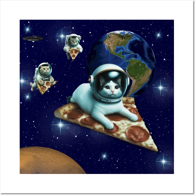 Get me a pizza. Space cat pizza. Catstronaut Wall Art by Ideas Design